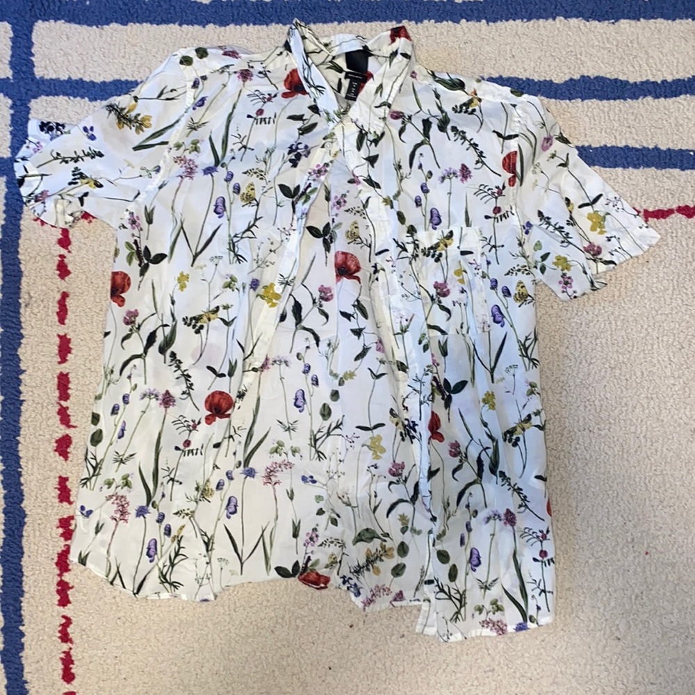 H&M Floral Casual Button Up